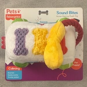 Fisher-Price Sound Bites Plush Toy - White, Yellow, Purple